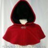 3660 - Red Windbloc Fleece Shaped Shoulder Cloak w/Black Lining