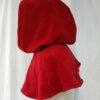 3660 - Red Windbloc Fleece Shaped Shoulder Cloak w/Black Lining - Image 2
