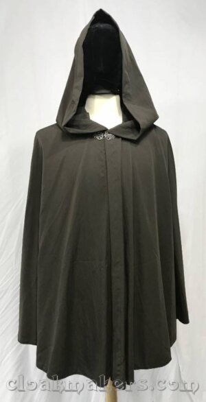 3807 - Mushroom Brown Full Circle Cloak with Long Pointy Liripipe Hood