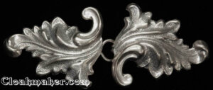 Acanthus Cloak Clasp - Silver Tone Plated