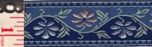 2-Tone Blue Floral Trim