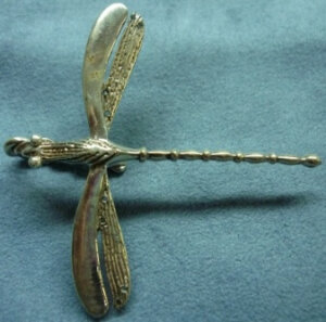 Dragonfly Single Cloak Clasp - Sterling Silver