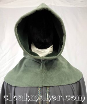H153 - Sage Green WindPro Fleece Hooded Cowl - XL