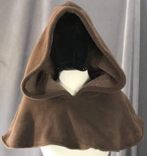 H196 - Tawny Brown Windpro Fleece Pointed Hooded Cowl w/Brown Sugar Self Lining