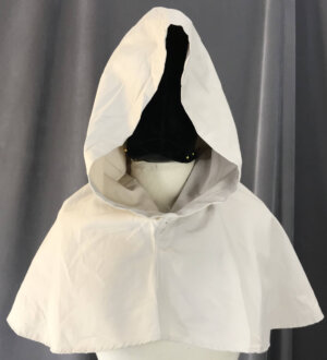 H213 - Beige Water-Resistant Washable Hooded Cowl