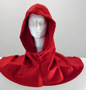 H172 - Red/Orange Hooded Cowl, Small