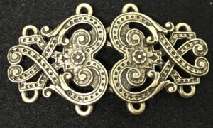 Byzantine Swirls Cloak Clasp - Antique Bronze