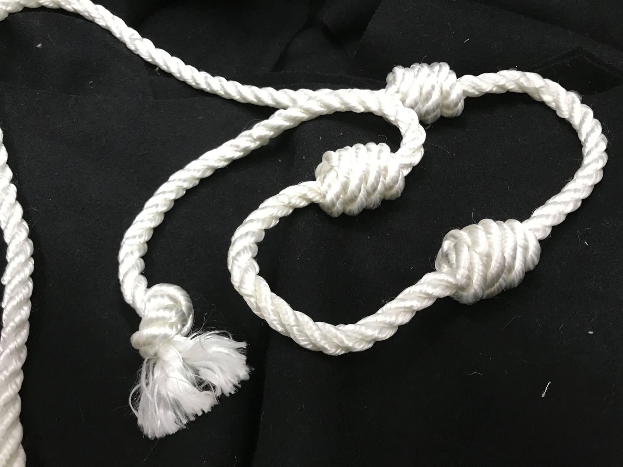 White Rope Belt, Single Wear, Single Knot, Medium - Cloak & Dagger