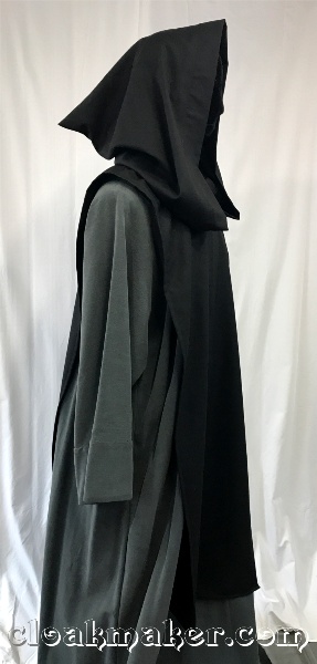 R420 - Black Wool Tabard with Pointy Hood