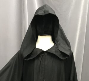 R452 - Extra Long Black Wool Holocaust Robe