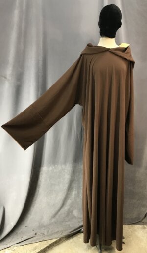 R459 - XXL Sepia Brown Easy Care Rayon Monk's Robe