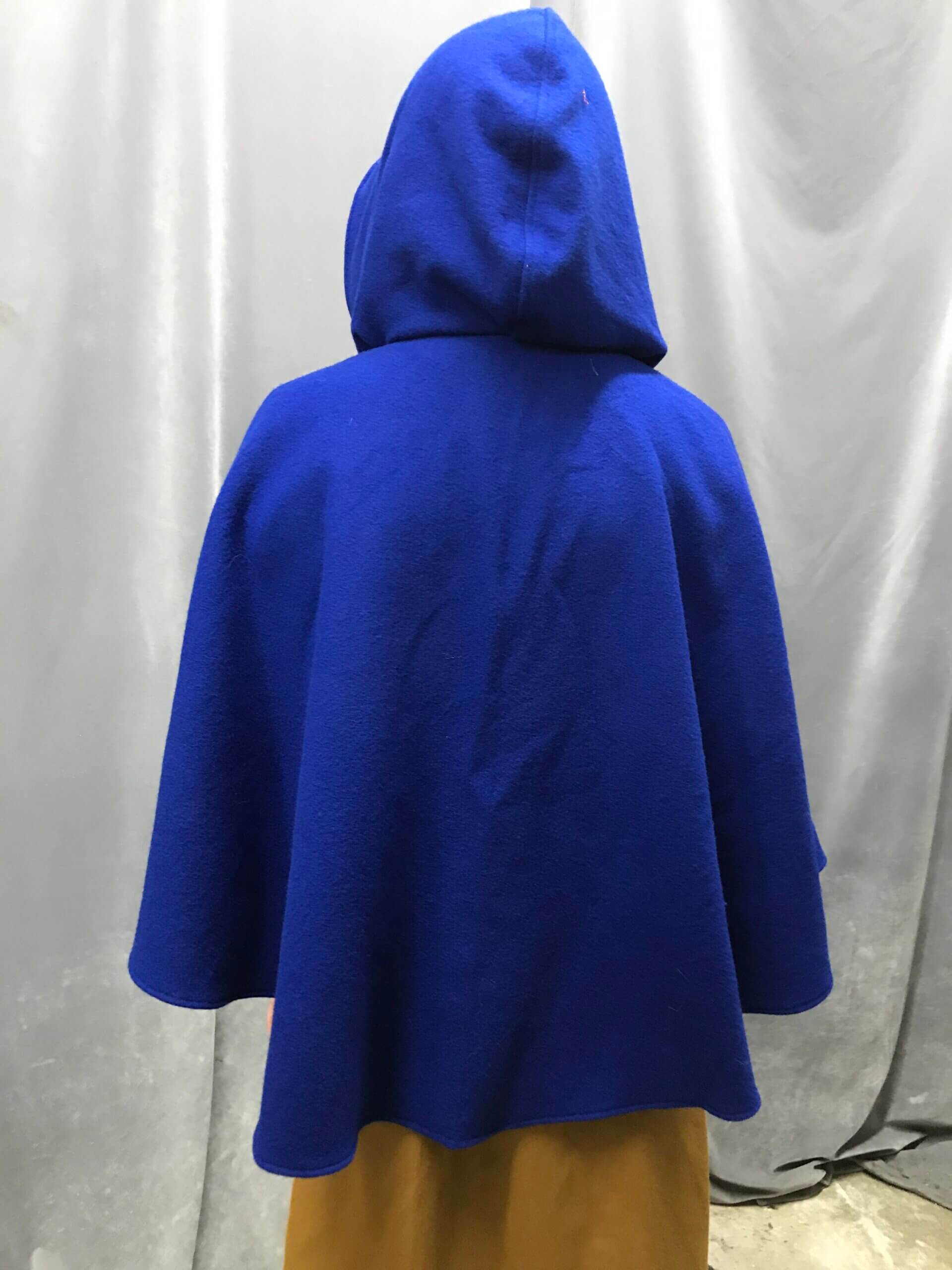 4251 Cloak in Royal Blue 100% Wool with Black Velveteen Lined Hood ...
